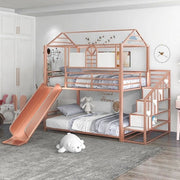Loft-Style House Roof Frame Playhouse Bunk Bed