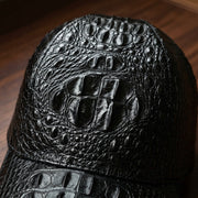 Crocodile Texture Leather Baseball Cap
