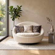 Ovetto Round Egg-Shaped Swivel Lounge Sofa Chair