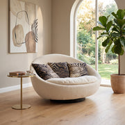 Ovetto Round Egg-Shaped Swivel Lounge Sofa Chair