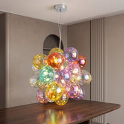 Bubbleburst Colorful Glass Orb Pendant Chandelier