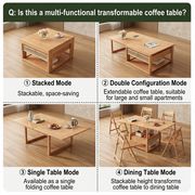 Zen Frame Modular Design Wood Tea Table