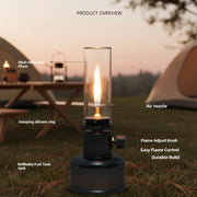 Mini Gas Flame Torch Table Lamp