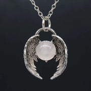 Creative Eagle Wings Feather Glowing Ball Necklace
