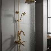 Gold Swan Design Rainfall Shower System