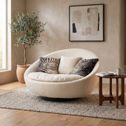 Ovetto Round Egg-Shaped Swivel Lounge Sofa Chair