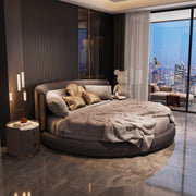 Florentine Italian Leather Minimalist Luxury Bed