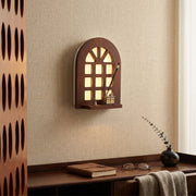 Warm Glow Arch Window Shelf Lamp