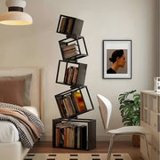 Irregular Art Iron Corner Display Bookshelf