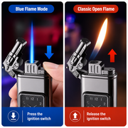 Twin Jets Quartz Dial Dual Flame Metal Lighter
