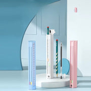 Slim Portable Multifunctional Ruler Pencil Holder