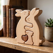 Bunny Family Wooden Puzzle Home Decor