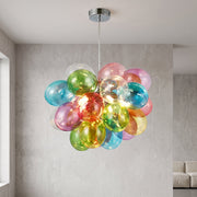 Bubbleburst Colorful Glass Orb Pendant Chandelier