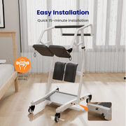 Ergonomic Patient Lift Assist Transfer Wheelchair