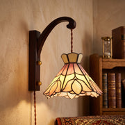 Floral Stained Glass Wall Lamp