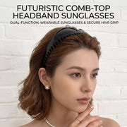 Futuristic Comb-Top Headband Sunglasses