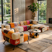 Bohema Artistic Patchwork Sectional Living Sofa
