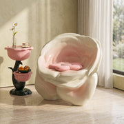 Artistic Rose Shape Accent Sculptural Chair