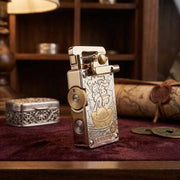 Ottonara Hand-Engraved Vintage Brass Windproof Lighter