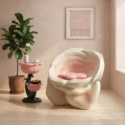 Artistic Rose Shape Accent Sculptural Chair