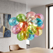 Bubbleburst Colorful Glass Orb Pendant Chandelier