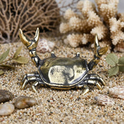 Coastal Crab Sculpture Vintage Desktop Statue