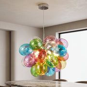 Bubbleburst Colorful Glass Orb Pendant Chandelier