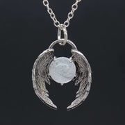 Creative Eagle Wings Feather Glowing Ball Necklace