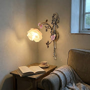 Lantern Garden Vintage Copper Flower Wall Lamp