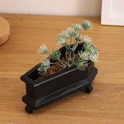 Rest In Leaves Coffin Plant Pot