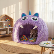 Purple Plush Monster Playhouse Indoor Kids Tent