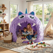 Purple Plush Monster Playhouse Indoor Kids Tent