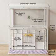 Hidden Cat Litter Box Furniture Cabinet