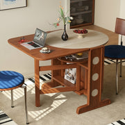 Vintage Style Folding Wooden Dining Table