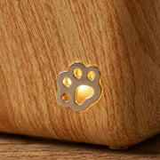 Cute Peekaboo Cat Wooden Night Light Lamp