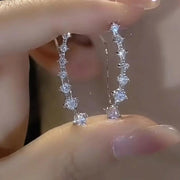 Korean Shiny Zircon Crystal Earrings