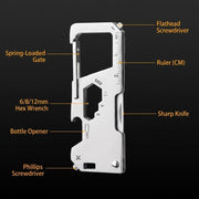 Tactical Steel EDC Folding Keychain Multi-Tool