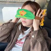 Dreamoji Cute Burger Travel Eye Mask Pillow