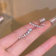 Korean Shiny Zircon Crystal Earrings