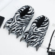Furry Monster Claw Slippers