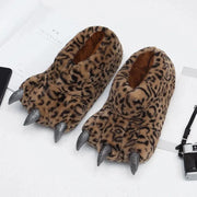 Furry Monster Claw Slippers