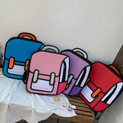 Creative 2D Unisex Cartoon Backpack
