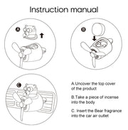 Bear Pilot Rotating Car Air Freshener