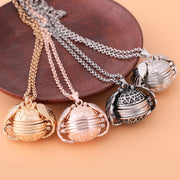 Antique Angel Wings Photo Necklace