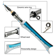 Mini Fish Shaped Collapsible Fishing Rod Pole