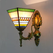 Prism Flight Stained Glass Butterfly Pyramid Wall Lamp