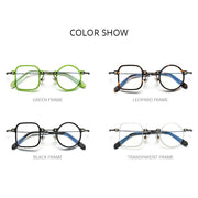 Irregular Shape Geeky Titanium Eyeglasses