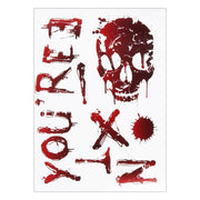 Bloody Handprint Stickers Halloween Decor