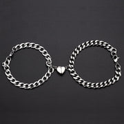 Heart-Shaped Magnet Couples Bracelet
