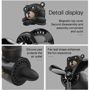 Bear Pilot Rotating Car Air Freshener